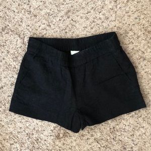 J. Crew 100% cotton black shorts